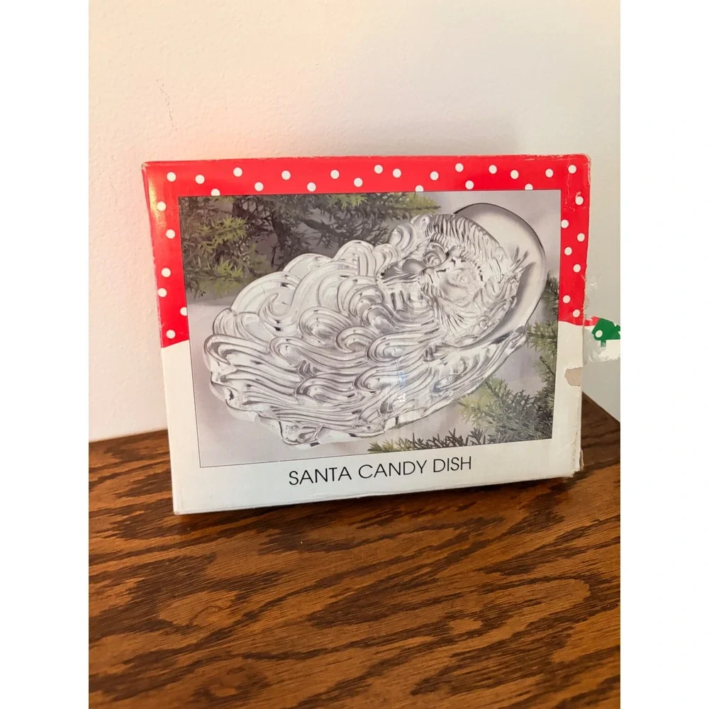 International Silver Company Santa Candy Dish Vintage Christmas Silverplate Tray